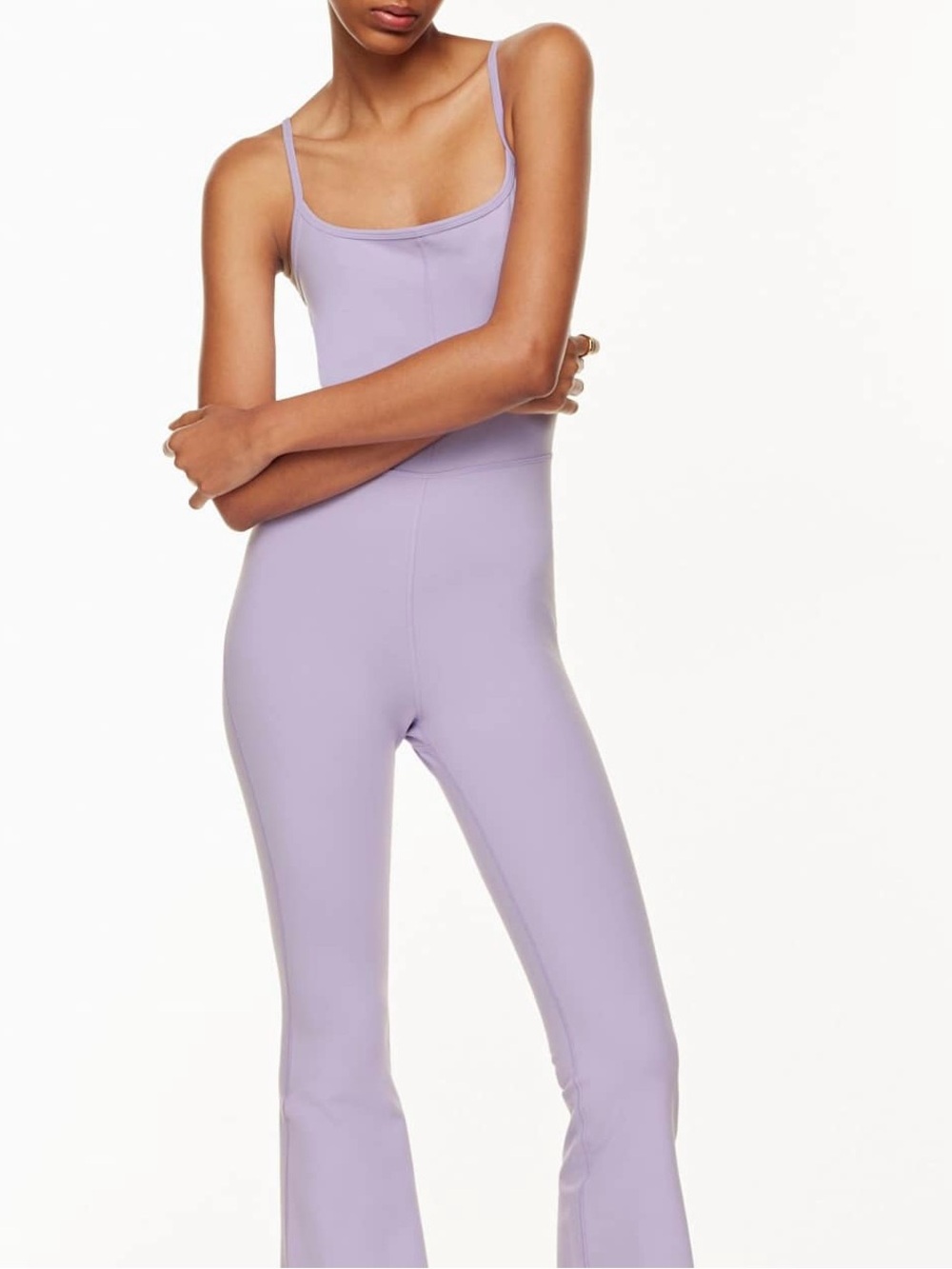 Wilfred Free Aritzia Divinity Jumpsuit Lilac Purple Spaghetti Strap Unitard XL